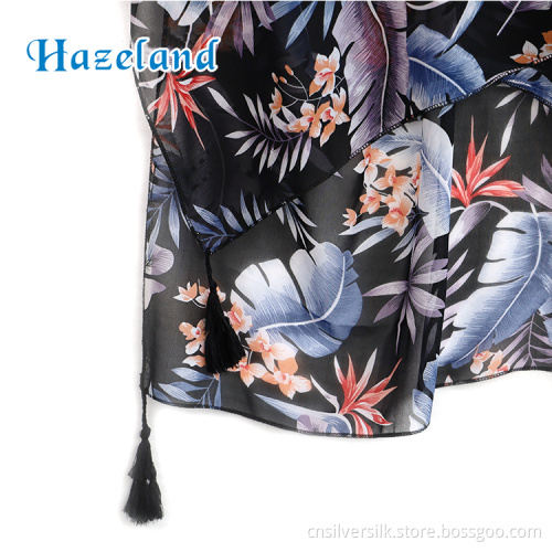 Long dress floral sarong kaftan beach cover up